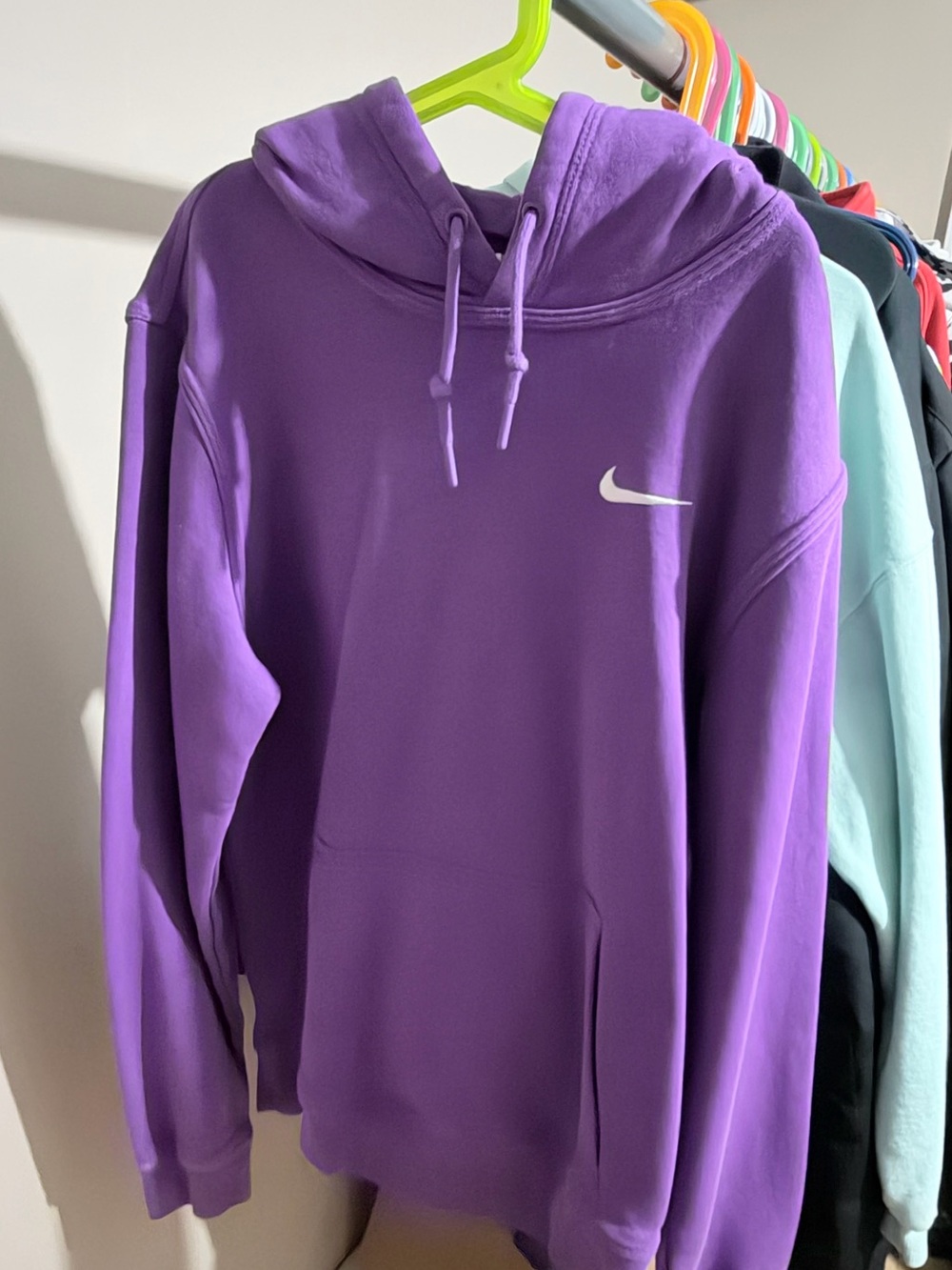 Nike Purple Hoodie with White Swoosh